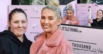 Molly-Mae Hague stuns in all-pink ensemble as she surprises fan with cheque for £10,000