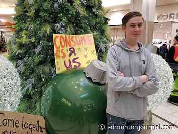 'We're fighting against it': Climate activists stage Black Friday mall protest