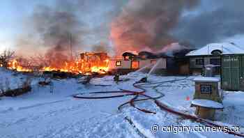 Springbank house under construction is on fire