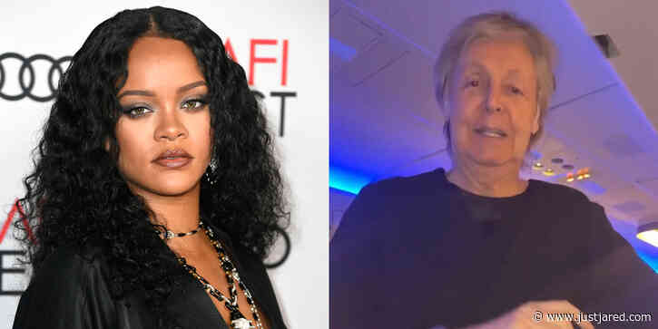 Rihanna Runs Into 'Legend' Paul McCartney on a Flight (Video)