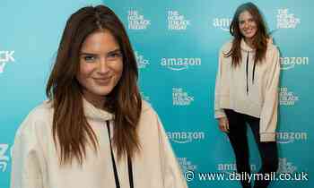 Binky Felstead stays comfortable in a casual oversized hoodie at Amazon's Home Of Black Friday