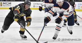 Edmonton Oilers defenceman Kris Russell stitched up and ready for Canucks