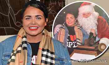 Scarlett Moffatt cuts casual figure in jacket and jeans as she turns on Blackpool's Christmas lights