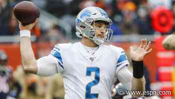Lions place QB Driskel (hamstring) on IR