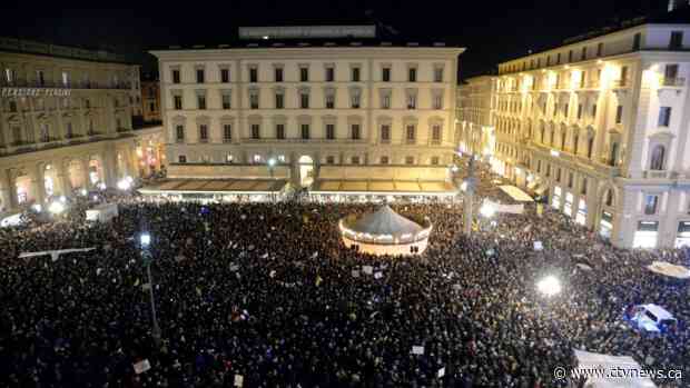 Tens of thousands of march against far-right in Italy