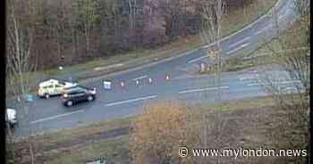 Caterham crash live: Caterham Bypass closed northbound due to collision near M25