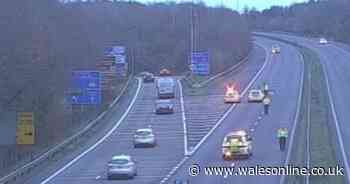 Accident closes part of M4 near junction 32 at Cardiff