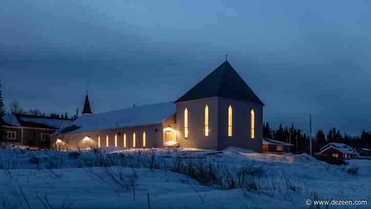 Our Lady of the Snows church combines Moravian and Innu influences