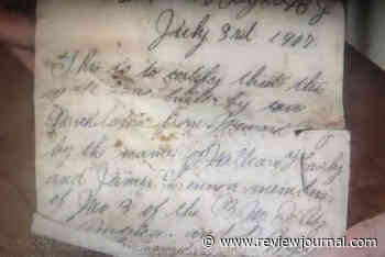 112-year-old message found in beer bottle at NJ university
