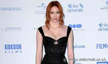 Eleanor Tomlinson brings the glamour to the British Independent Film Awards in a busty velvet gown