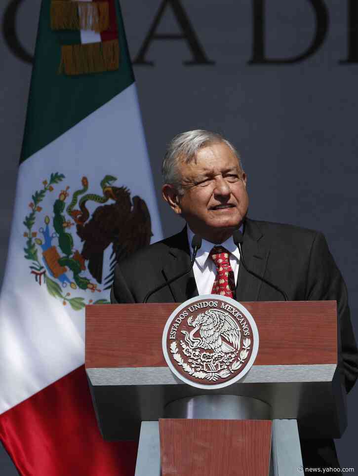 Mexico president marks 1 year in office with party, protests