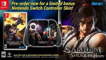 Samurai Shodown Switch boxart, Joy-Con Grip skin pre-order bonus