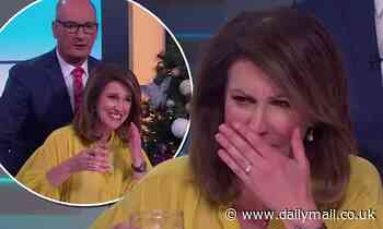 Sunrise newsreader Natalie Barr chokes while presenting a live segment