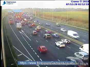 Morning update: Crashes on M25 and severe delays on Piccadilly line