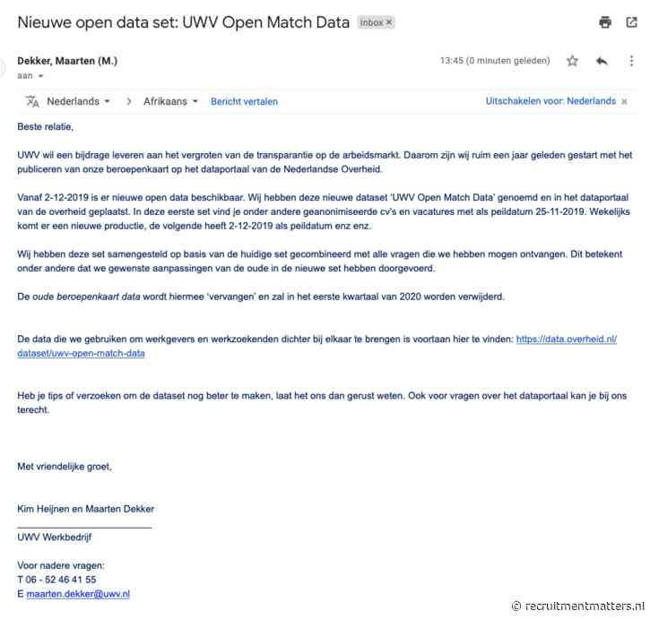UWV Open Match Data