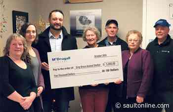 McDougall Energy Donates $5000 to the Grey Bruce Animal Shelter