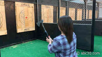 Relieve your stress and have a blast by throwing axes at Hurling Hatchets!