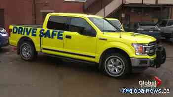 City of Edmonton unveils new neon photo radar vehicles