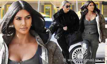 Kim Kardashian is keeping up with Khloe as she rocks shorter hair to film KUWTK over lunch
