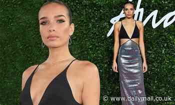 British Fashion Awards 2019: Hana Cross wears sequin gown