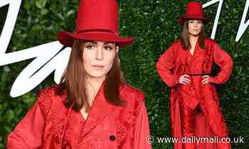 British Fashion Awards 2019: Noomi Rapace wears red top hat