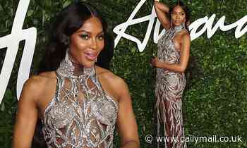 British Fashion Awards 2019: Naomi Campbell exudes glamour in a semi-sheer fitted dress