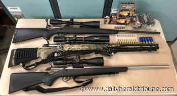Firearms and other allegedly stolen property recovered from residence