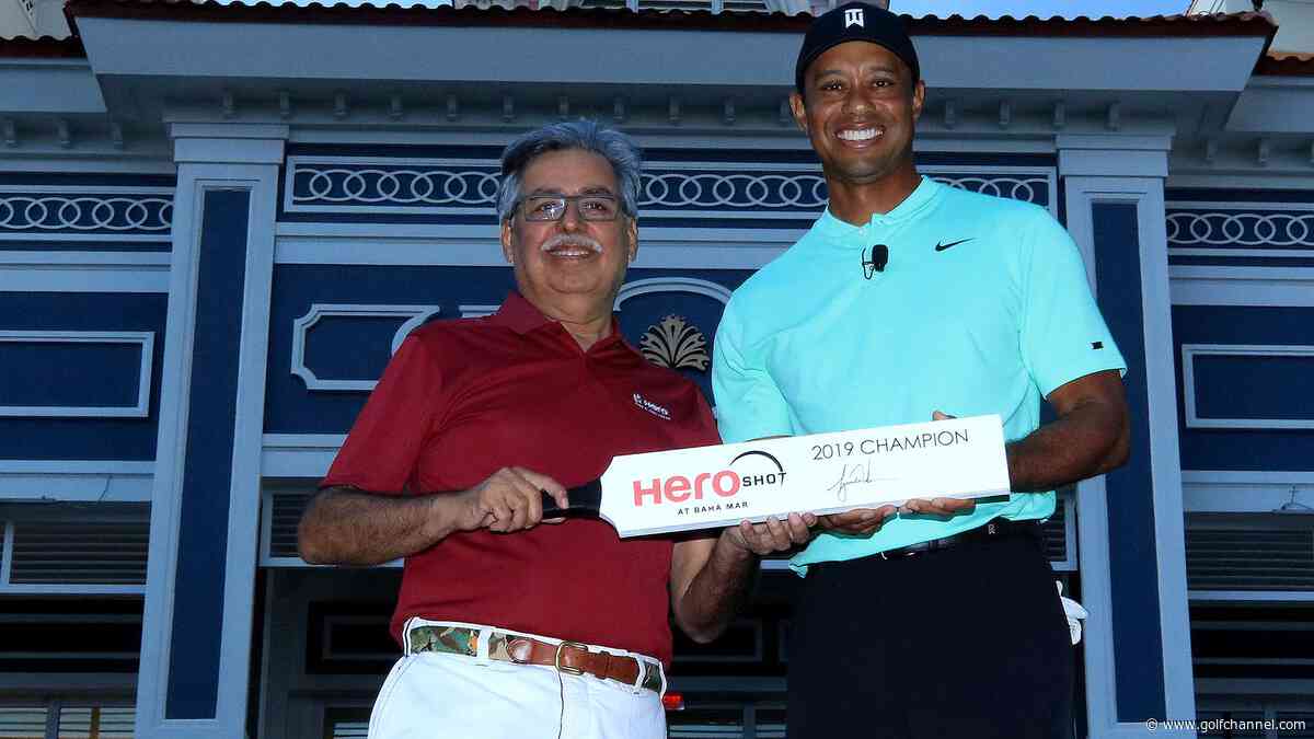 Woods kicks off event with Hero Shot win in walk-off fashion