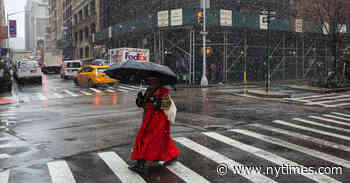 N.Y.C. Weather Updates: Snow and Rain Create Sloppy Rush Hour
