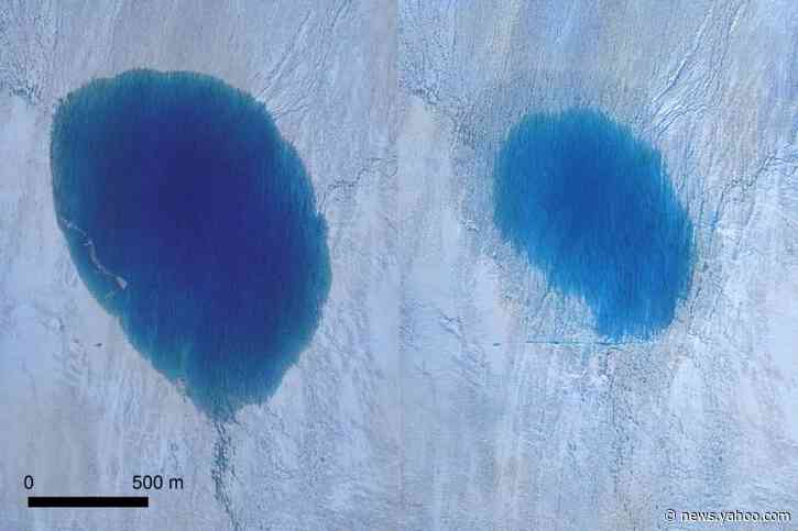 Drones show Greenland ice sheet fracturing in real time