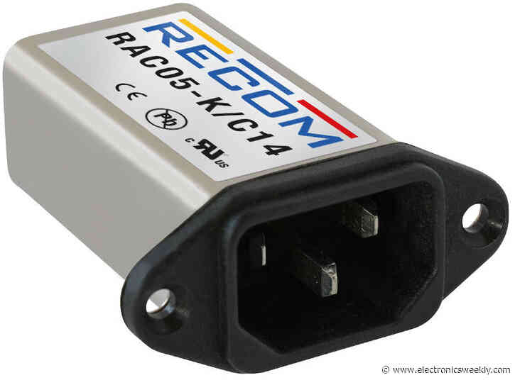 RS Components introduces IEC-inlet 5W ac-dc converters from Recom