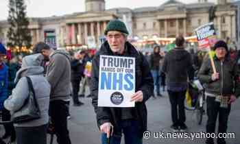 NHS medics reject 'ideology of Trump' in rally against visit