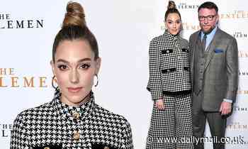Jacqui Ainsley, 38, looks stunning as she supports husband Guy Ritchie, 51, at The Gentlemen event