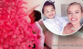Khloe Kardashian shares photo of daughter True admiring her very own pink Christmas tree