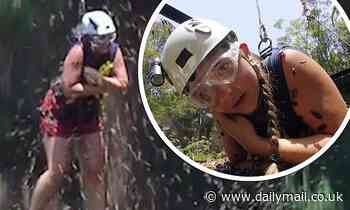 I'm A Celebrity: Jacqueline Jossa bursts into tears as she plunges from a box suspended in the air