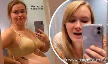 Pregnant Ex-EastEnders star Melissa Suffield strips to her underwear to show off baby bump