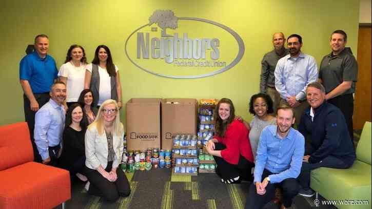 Neighbors FCU employees donate over 1,500 pounds of food to Greater Baton Rouge Food Bank