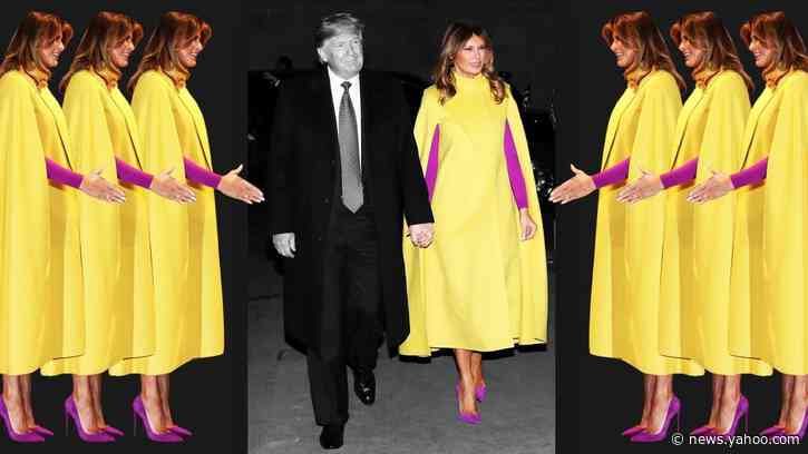 Melania Trump Pivots from Christmas Cheer to Easter Eggs in Bulbous NATO Cape Dress
