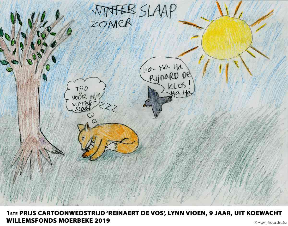 Lyn Vioen uit Koewacht wint cartoonwedstrijd ‘Reinaert De Vos’ uitgeschreven door Het Willemsfonds Moerbeke
