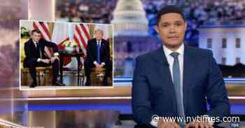 Trevor Noah Detects Some Tension Between Trump and France’s President
