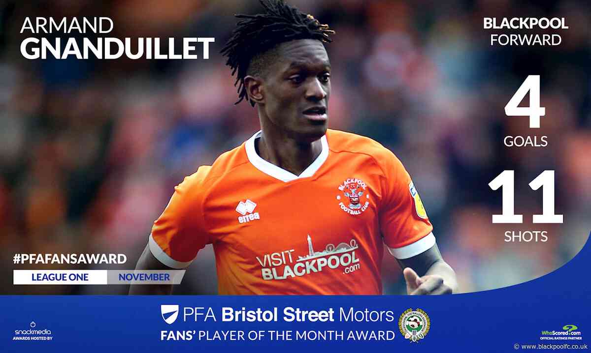 Gnanduillet On PFA Player of the Month Shortlist
