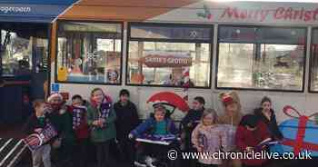 Adorable Hadrian School pupils get special visit from the 'Santa Bus'