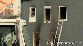 West Baltimore Rowhome Catches Fire
