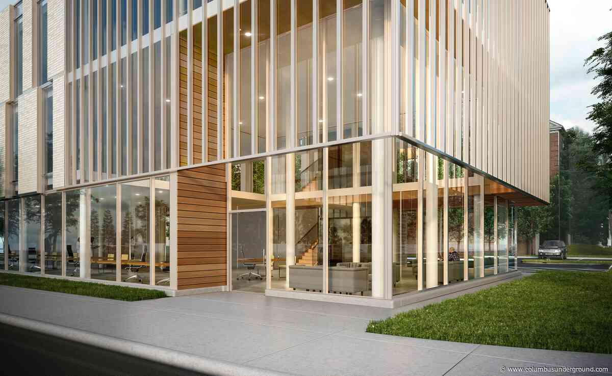 Modern Building Going up on Main Street in Bexley