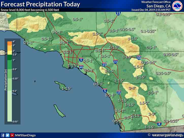 ‘Cold and vigorous storm system’ hits Southern California