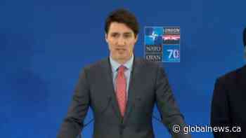 Trudeau addresses candid comment seemingly made about Trump at NATO summit