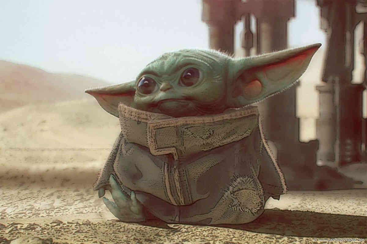 A Star Wars nativity scene with Baby Yoda
