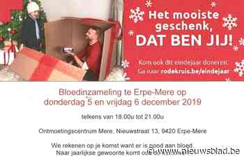 Bloedinzameling in Ontmoetingscentrum Mere