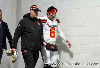 Baker Mayfield limited in practice