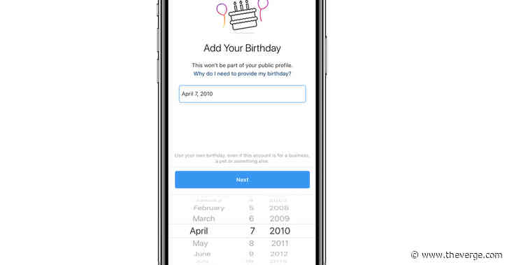 Instagram will ask new users to provide their birthdays